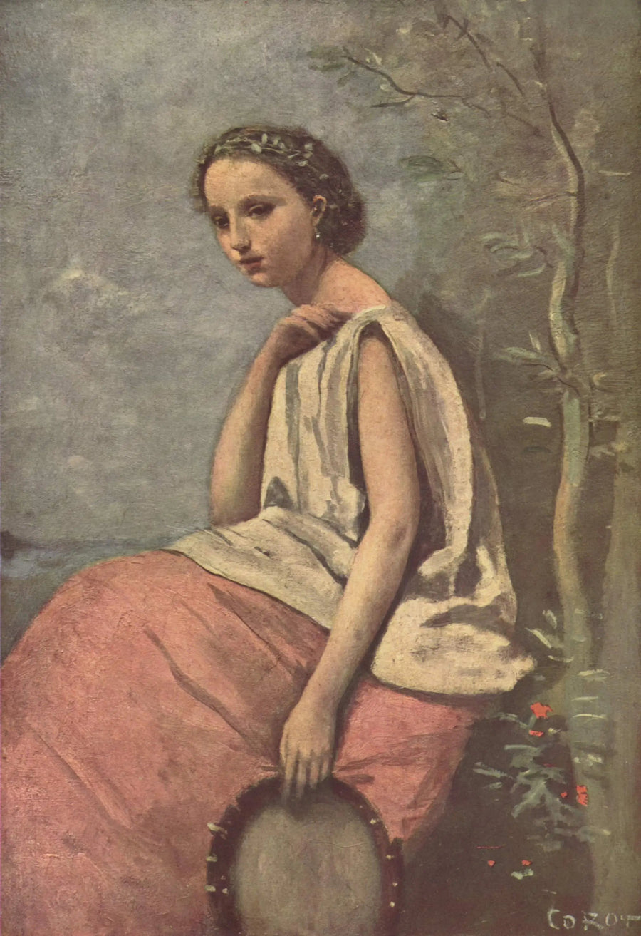 Zingara med basquebasun - Jean-Baptiste Camille Corot