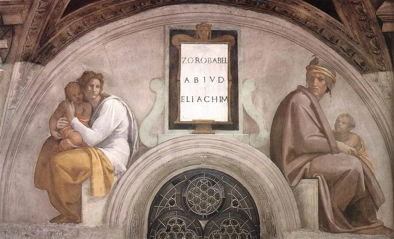 Zorobabel, Abioud og Éliakim - Michelangelo
